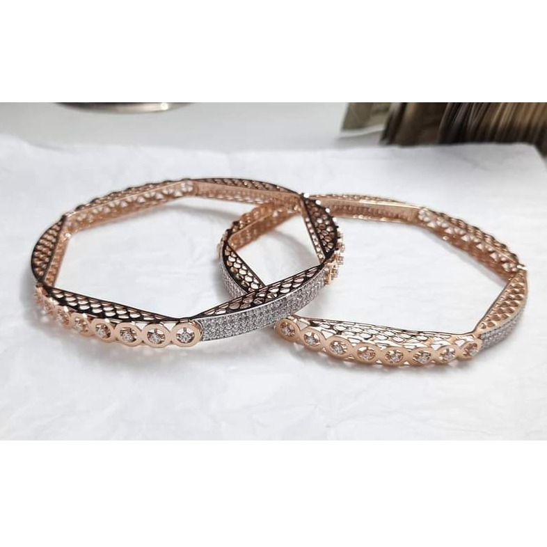 20k rose gold classical ladies bangles rh-lb814