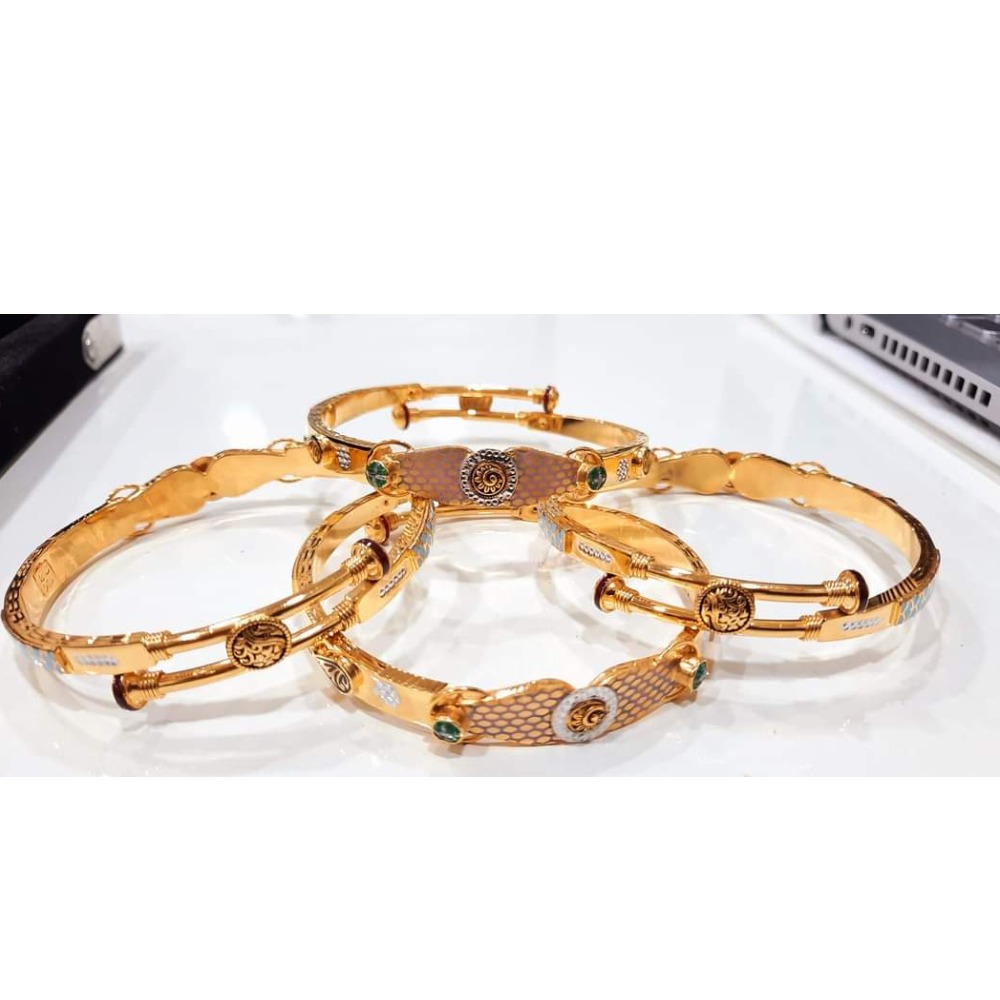 22 carat gold ladies traditional ladies bangles RH-LB808