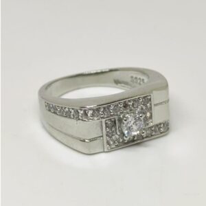 92.5 silver fancy gents ring RH-GR402
