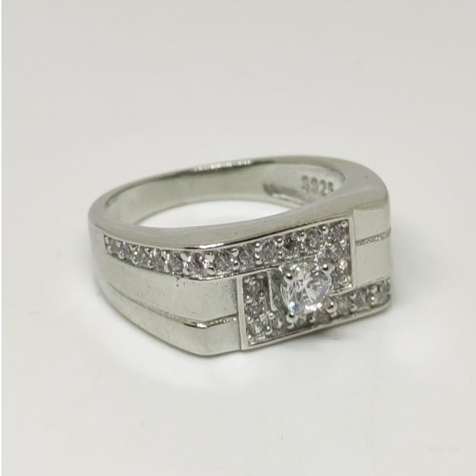 92.5 silver fancy gents ring RH-GR402