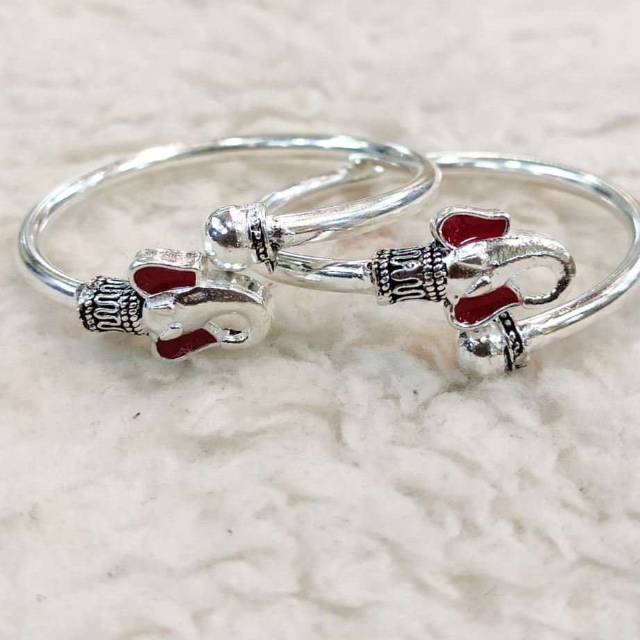 silver antiq kids bangles RH-KB255