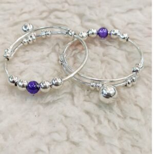 silver kids bangles RH-KB244