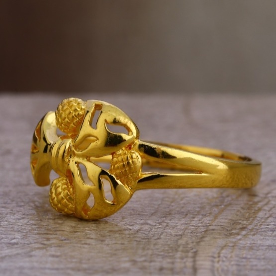 22 carat gold plain ladies rings RH-LR251