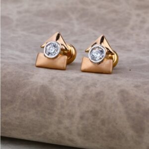 18 carat gold ladies earrings RH-LE663