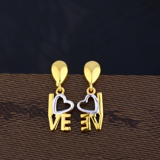 22 carat gold antique ladies earrings RH-LE648