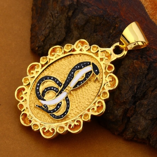 22 carat gold hollow classical gents pendants RH-GP583