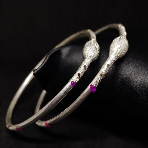 silver fancy baccha bangle RH-BB595