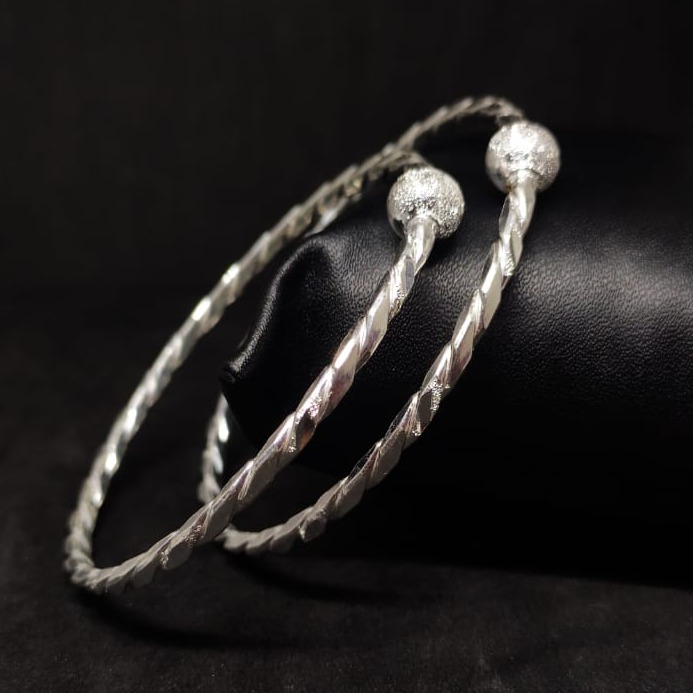 silver fancy baccha bangles RH-BB589