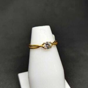 22 carat gold single stone ladies rings RH-LR477