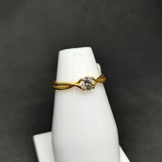 22 carat gold single stone ladies rings RH-LR477