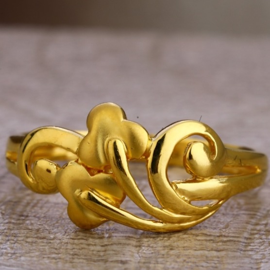 22 carat gold plain ladies rings RH-LR397