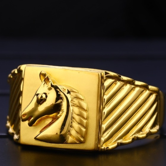 22 carat gold plain gents rings RH-GR394