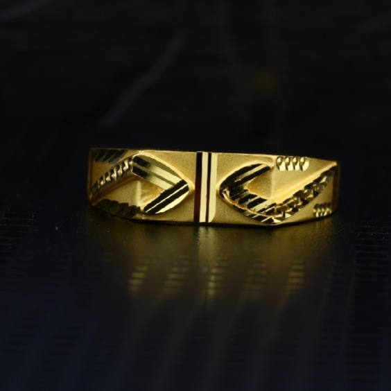 22 carat gold plain casting gents rings RH-GR388