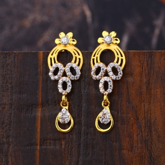 22 carat gold classical ladies earrings RH-LE359