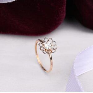 18 carat rose gold ladies rings RH-LR360