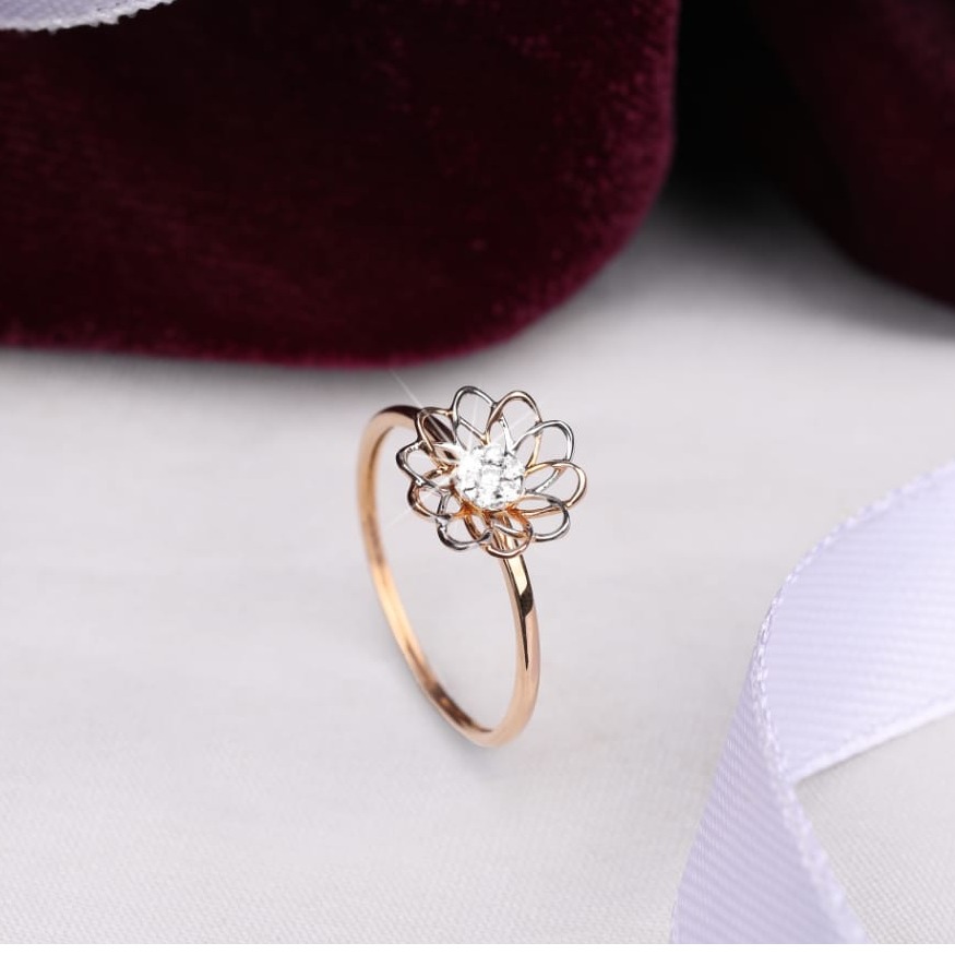18 carat rose gold ladies rings RH-LR360
