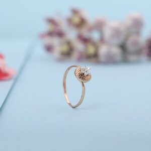 18 carat rose gold ladies rings RH-LR358
