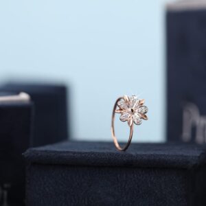 18 carat rose gold classical ladies rings RH-LR356
