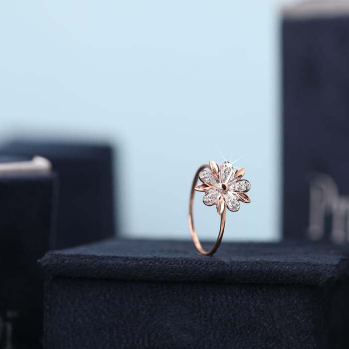 18 carat rose gold classical ladies rings RH-LR356
