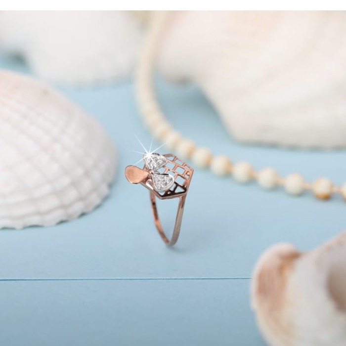 18 carat rose gold antique ladies rings RH-LR355