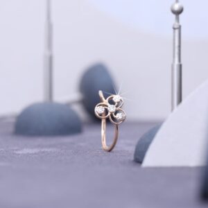 18 carat rose gold ladies rings RH-LR352