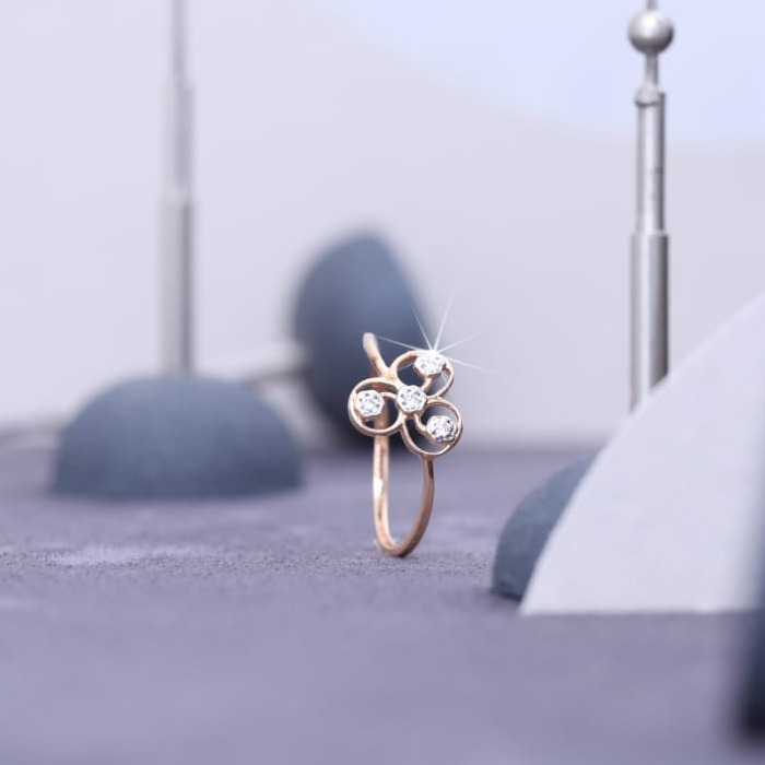 18 carat rose gold ladies rings RH-LR352
