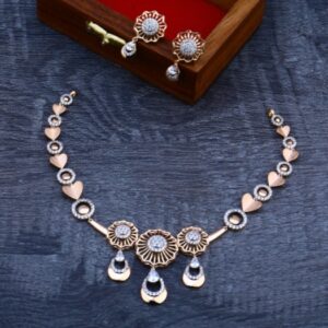 18 carat gold ladies necklace set RH-NS348