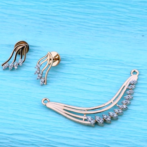 18 carat rose gold classical ladies pendants set RH-PS337
