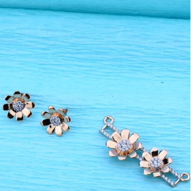 18 carat rose gold antique ladies pendants set RH-PS336