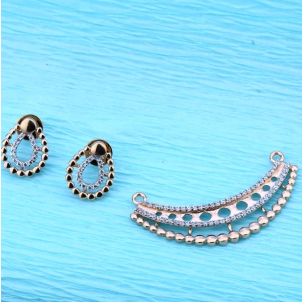 18 carat rose gold classical ladies pendants set rh-ps335