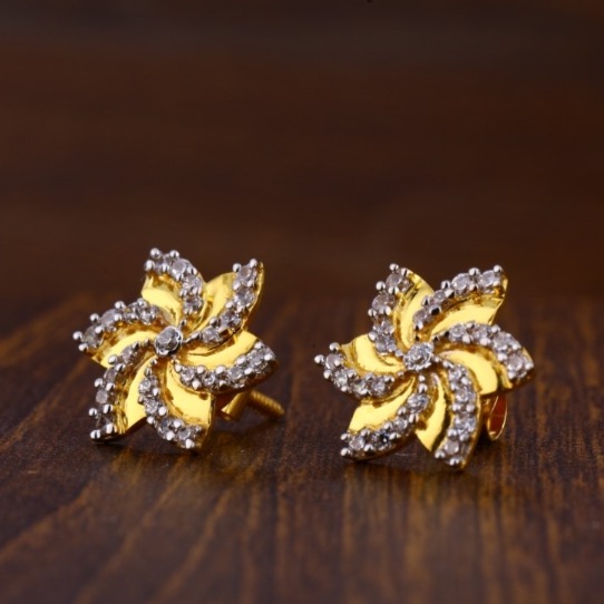 22 carat gold fancy ladies earrings RH-LE878