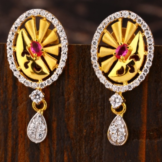 22 carat gold ladies earrings RH-LE869