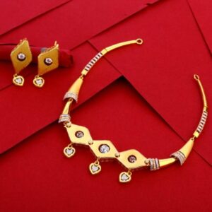 18 carat rose gold traditional ladies necklace set RH-NS688