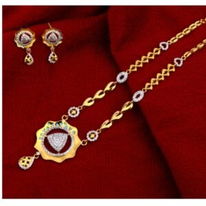 22 carat gold hallmark delicate ladies chan necklace set RH_NS382
