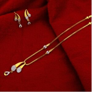 22 carat gold classical ladies chain necklace set RH-NS374