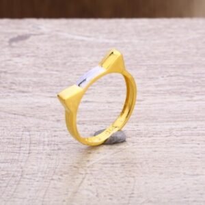 22 cara gold hallmark delicate ladies rings RH-LR6356