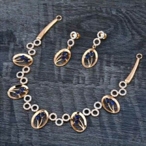18 Carat Rose Gold Antique Ladies Necklace Set RH-LN696