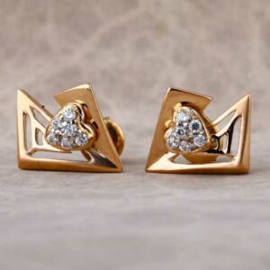 18 Carat Rose Gold Antiq Ladies Earrings RH-LE695