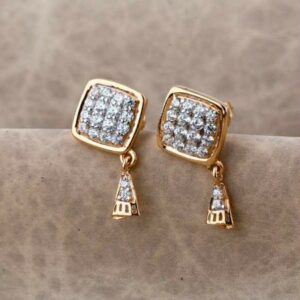 18 Carat Rose Gold Classical Ladies Earrings RH-LE687