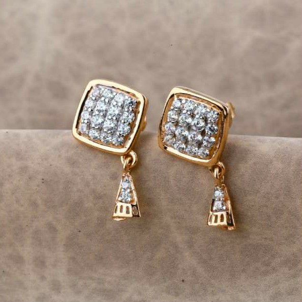 18 Carat Rose Gold Classical Ladies Earrings RH-LE687