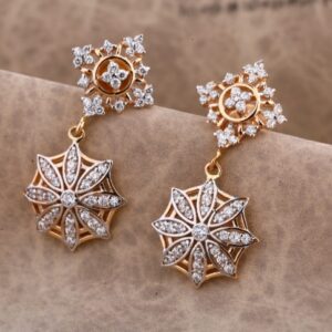 18 carat rose gold classical ladies earrings RH-LE675