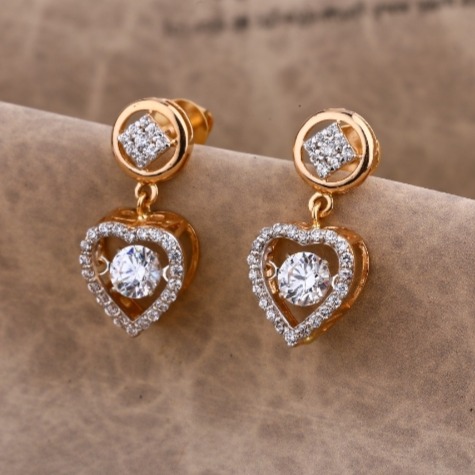 18 carat rose gold ladies earrings RH-LE671