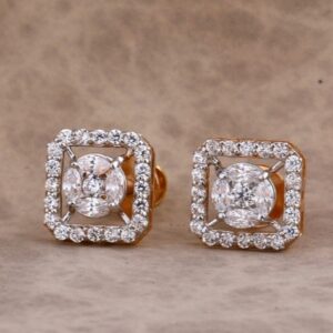 18 carat rose gold delicate hallmark ladies earrings RH-LE670