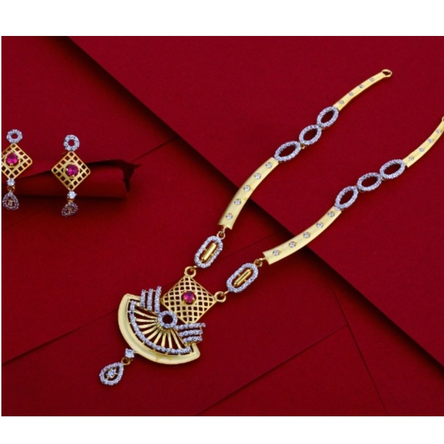 22 carat gold fancy ladies necklace set RH-LN924
