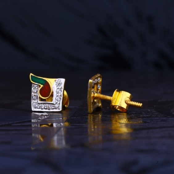 22 carat gold ladies stylish earrings RH-LE601