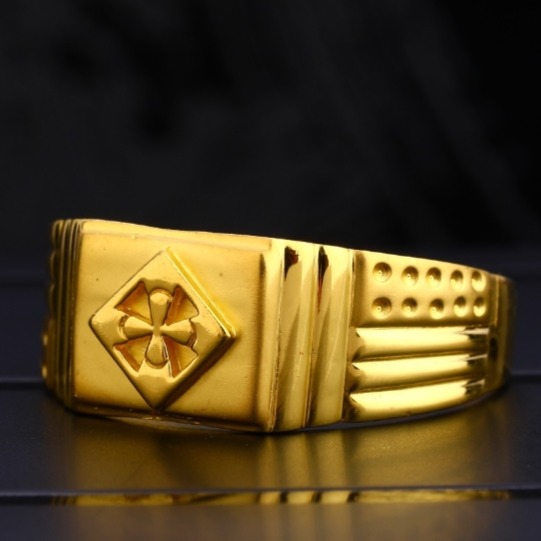 22 carat gold hallmark classical gents rings RH-GR625