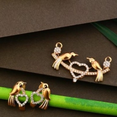 18 carat rose gold ladies pendants set RH-PS462