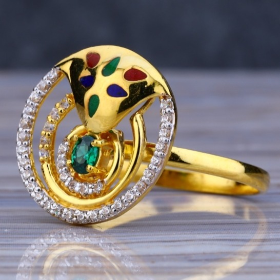 22 carat gold classical ladies diamonds rings RH-LR427