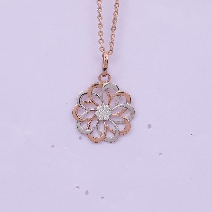18 carat gold real daimonds ladies pendants RH-LP971