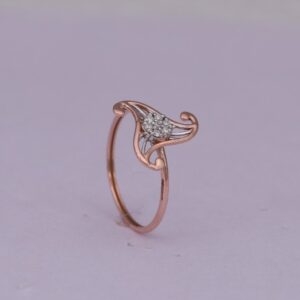 18 carat gold real daimonds traditional ladies rings RH-LR970